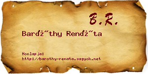Baróthy Renáta névjegykártya