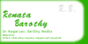 renata barothy business card
