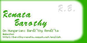 renata barothy business card